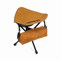 Tabouret pliant portable en tissu Oxford et alliage d'aluminium 7075, ultra-léger, rotatif, pour camping et pêche en extérieur