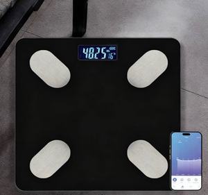 Bilancia impedenziometrica intelligente con display LED in vetro temperato per uso domestico e personalizzazione OEM - Product Image 2