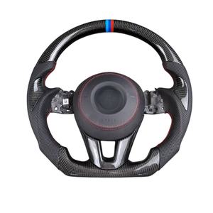 Volante de Cuero con Fibra de Carbono y LED Calefactable Personalizado para Mazda 3 Cx5 <span class=keywords><strong>Cx3</strong></span> Mx5 Cx9 Cx-5 50 2013 2014 2015 2016 2017 2018 <span class=keywords><strong>2019</strong></span> - Product Image 5