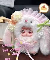 KopiBean Milk Puff Rabbit Sauce Series Plush Pendant Blind Box, Cute Doll Keychain Ornament, Kawaii Trendy Toy Gift for Girls