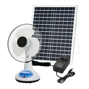 camping household mini ac portable table fan dc rechargeable solar fan