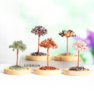 Vente en gros de cristaux de pierres précieuses naturelles de guérison <span class=keywords><strong>7</strong></span> <span class=keywords><strong>chakras</strong></span>, graviers, puces faites à la main, arbre de fortune pour décor Fengshui à la maison - Product Image 1