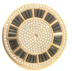 Esfera de <span class=keywords><strong>Reloj</strong></span> de Lujo con Logotipo Personalizado, Completamente Decorada con Diamantes, Esfera Completamente Pavé con Detalles Baguette, Accesorios de Relojes de Alta Calidad - Product Image 6