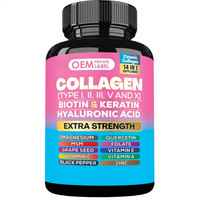 Expédition immédiate - Capsules de complexe multi-collagène MNK - Biotine, kératine, acide hyaluronique - Soutien pour les cheveux, la peau et les ongles - 90 capsules - Vegan - OEM