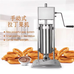 Máquina Manual para Hacer Churros sin Electricidad, Extrusora Vertical de Churros Españoles de Acero Inoxidable 304 con 6 Formas y Tolva de 5L - Product Image 4