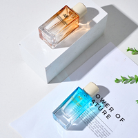Flacon de parfum de luxe personnalisé avec logo, 30ml 50ml 100ml, en verre, de haute qualité, OEM, vide, rechargeable, avec pompe pulvérisatrice et bouchon, emballage en gros