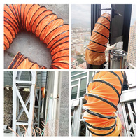 Tuyau de ventilation flexible en PVC pliable, résistant à l'usure, pour la construction, les tunnels, la ventilation des cabines de peinture