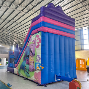Château gonflable commercial d'extérieur avec toboggan, aire de jeux gonflable, toboggan gonflable pastel pour enfants - Product Image 4