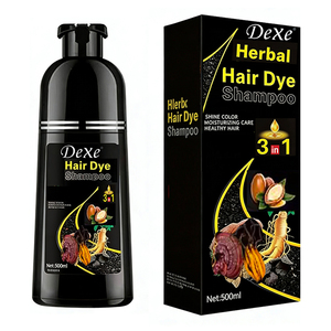Shampooing crème de coloration permanente aux herbes au gingembre 500ml teinture pour cheveux noirs rapide sans ammoniaque pour usage domestique de haute qualité - Product Image 1
