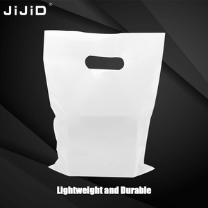 Jijid có thể tái chế nhỏ xử lý Túi mua sắm dễ thương in logo tùy chỉnh chết cắt túi Áo Thun nhựa có tay cầm túi mua sắm bằng nhựa - Product Image 5