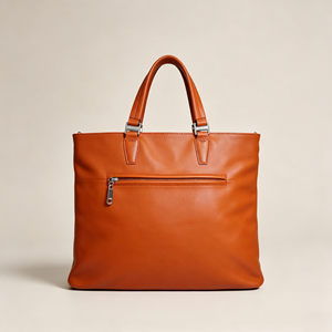Bolso Tote Extra Grande con Asas Dobles y Detalles Metálicos Plateados para el Trabajo y Uso Diario - Product Image 1