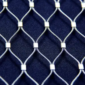 Stainless Steel Wire Rope Mesh Fence Netting For Balustrade/Stairs Safety Rope Mesh
