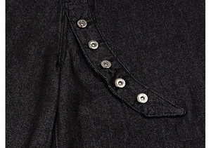 Pantalones Vaqueros Casuales de Hombre, Estilo Retro Americano, Diseño Irregular con Botones Inclinados, Tendencia Nacional - Product Image 6