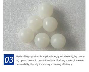 كرة مطاطية سيليكونية صلبة 28 مم عالية التردد للشاشات الاهتزازية، مواد EPDM NBR، تتضمن قطع وتشكيل المطاط - Product Image 4