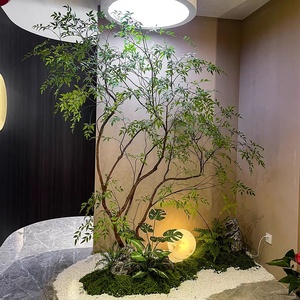 C391 haut de gamme Nandina Domestica plantes artificielles aménagement paysager intérieur <span class=keywords><strong>escalier</strong></span> fenêtre décoration ornements de sol Style nordique - Product Image 2