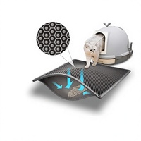 Grand tapis double couche imperméable pour litière de chat, pour la propreté de la maison des chats, tapis de nettoyage des pattes en EVA