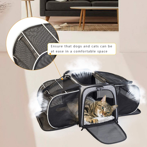 Durable <strong>Small</strong> <strong>Dog</strong> <strong>Carrier</strong> 2 Side Expandable Breathable Puppy Cat Pet Bag Padded <strong>Shoulder</strong> Strap Travel Outdoor Transport - Product Image 3