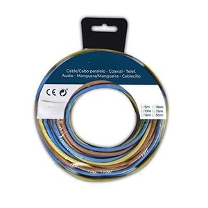 Cable trenzado H07V-K 3G 2,50 mm, disponible en 3 colores, longitud de 5 m, ideal para conexiones eléctricas y - Product Image 1