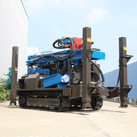 Machine de forage de puits d'eau pneumatique compatible avec une pompe à boue ou un compresseur d'air pour une profondeur de 1000 m