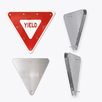 Panneau de signalisation routière à LED solaire de 28 pouces, clignotant, haute visibilité, réfléchissant, en aluminium, pour passage de voies