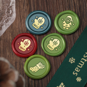 หัวตราประทับขี้ผึ้งแบบลูกบอลคริสตัลเบอร์รี่คริสต์มาสขนาดเล็ก15มม. - Product Image 5