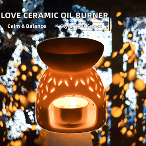 Ceramic <b>Oil</b> <b>Burner</b> Tealight Holders <b>for</b> Agarwood Incense <b>Essential</b> <b>Oil</b> Perfume Wax Melt Aromatherapy Diffuser Eco-Friendly - Product Image 2