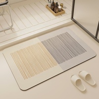 Nouveauté Nappa Grain PU baignoire antidérapante tapis absorbant l'eau douche tapis de bain