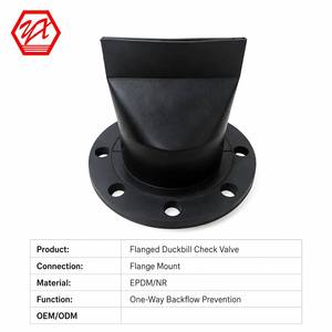 วาล์วกันย้อนกลับแบบปากเป็ดชนิดหน้าแปลน ทำจากยาง EPDM ยืดหยุ่นได้ สำหรับระบายน้ำเสีย บำบัดน้ำเสีย ขนาด DN50-DN3000 - Product Image 1
