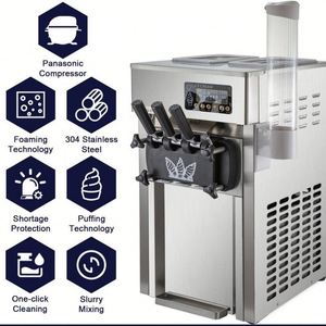 Best Price Commercial Soft Ice <b>Maker</b> Machine 3 Flavors High Productivity Serves Milk Chocolate Water <b>Yogurt</b> for Brand - Product Image 2