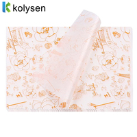 Papier sulfurisé personnalisé pour emballage alimentaire, papier kraft anti-graisse pour hamburgers, papier sulfurisé pour cuisson, emballage pour sandwichs, papier d'emballage sans PE, échantillons vierges