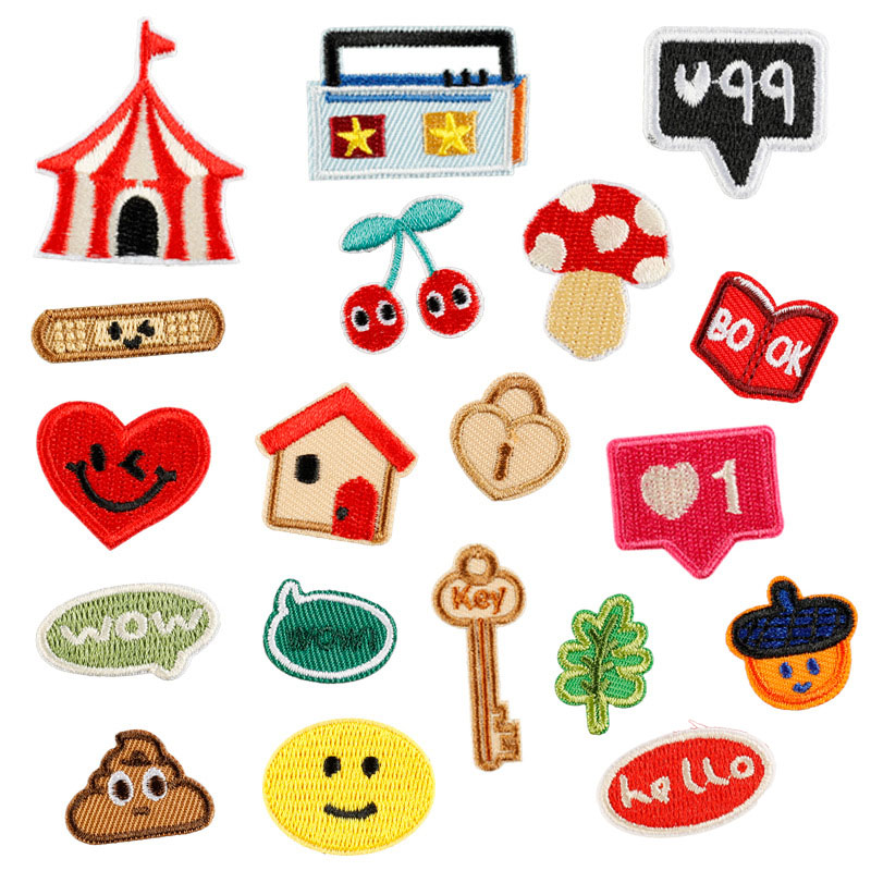 9 Pcs Building Block Embroidery Patches Colorful Bricks Sew