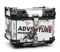 Vente en gros de boîtes latérales pour moto en aluminium de 45 L, étanches, verrouillables, universelles, avec support en acier au carbone et doublure en cuir