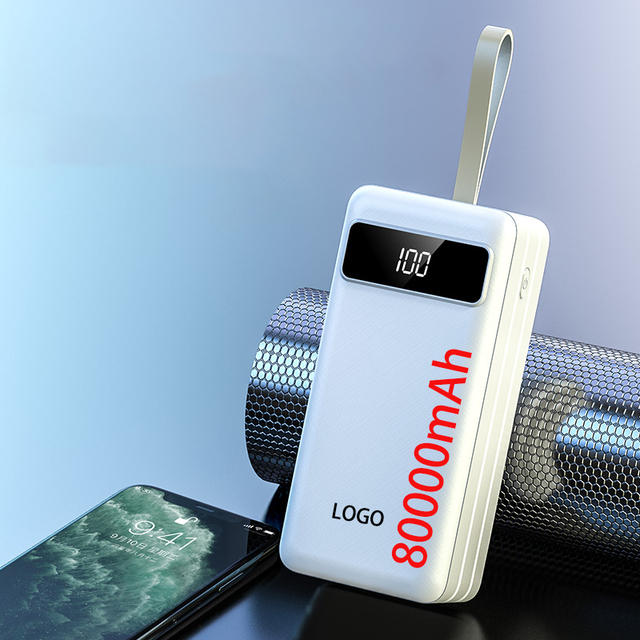 Factory Real Capacity Power Bank 80000mAh 50000mAh Power Bank Fast Charging Type-c Output Input High Capacity
