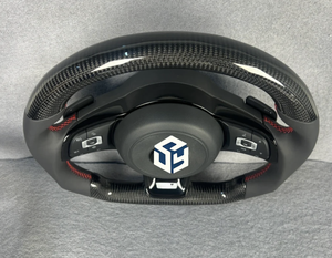 <span class=keywords><strong>Volant</strong></span> en cuir semi-perforé <span class=keywords><strong>R</strong></span>-<span class=keywords><strong>Line</strong></span> en carbone pour Volkswagen VW <span class=keywords><strong>Golf</strong></span> 5 6 <span class=keywords><strong>7</strong></span> <span class=keywords><strong>R</strong></span> MK6 MK7 MK8 Jetta Passat B8 Polo Tiguan GTI - Product Image 2