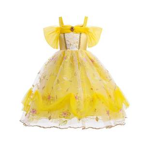 Vestido de Princesa de la Bella y la Bestia para Niñas, Serie Amarilla MS, Disfraz para Fiesta de Halloween - Product Image 2