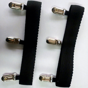 Accessoires de lingerie sexy : Paire de clips de jarretière antidérapants en nylon avec boucle gourde, pour <span class=keywords><strong>porte</strong></span>-jarretelles élastiques et fixation de bas de jambe - Product Image 2