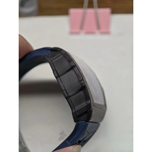 3501 Top-quality Carbon Fiber Material Sapphire Crystal Black Rubber Strap Unisex Wristwatch <b>Automatic</b> Mechanical Hollow 20mm - Product Image 6