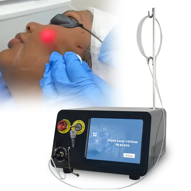 2023 Top Selling professional optical fiber face lifting facial lipolysis 1470nm endo laser machine