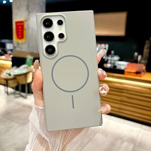 Compatible avec l'étui de téléphone Samsung S25, grand trou, sensation de peau, cuir synthétique magnétique, S24 antichoc, S23 coque de protection - Product Image 6