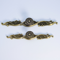 Poignée de porte dorée vintage de haute qualité à motif floral, tirette de tiroir d'armoire ornée, accessoires de quincaillerie de meubles haut de gamme, décor