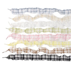 Cordones planos de malla a cuadros estilo universitario YH RTS de 4 cm de ancho para zapatillas de lona <span class=keywords><strong>AF1</strong></span>, de poliéster de alta gama, un par, diseño elegante - Product Image 4