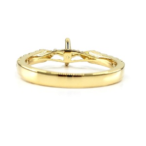 Usine directe conception fabuleuse haute qualité 14k or jaune massif diamant naturel éternité semi-monture bague de fiançailles pour les femmes - Product Image 3