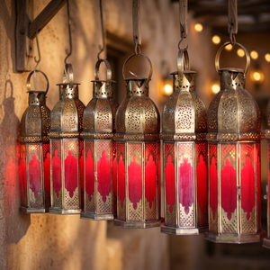 Lanterne marocaine en fer et verre, artisanale, portable, aux couleurs vives et aux formes géométriques, lampe de table décorative pour la maison, Noël, DL-048 - Product Image 3