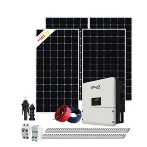 NUUKO Ensemble complet de système d'énergie solaire Système solaire hybride Prix des panneaux solaires Système d'énergie solaire pour la maison 1kw 5kw 8kw 10kw 15kw