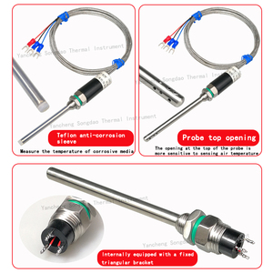 مستشعر حرارة <span class=keywords><strong>Pt100</strong></span>، ثيرمستور بلاتيني WZP 304 من الفولاذ المقاوم للصدأ، مسبار مقاوم للماء IP68، قضيب استشعار حرارة Cu50، تصنيع حسب الطلب - Product Image 3