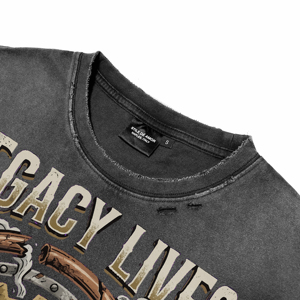 T-shirts pour hommes de qualité supérieure, vintage, effet délavé, respirants, personnalisés, impression DTG punk, décontractés, manches courtes, vente en gros - Product Image 4