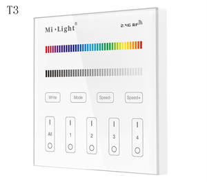 <span class=keywords><strong>MI</strong></span>-<span class=keywords><strong>LIGHT</strong></span> <span class=keywords><strong>T3</strong></span> pour RVB RGBW a mené la bande 4zone RF Panneau Télécommande Sans Fil miboxer led contrôleur de contrôle d'éclairage à la maison - Product Image 1