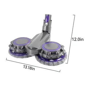 Reemplazo de cabeza de mopa giratoria doble para aspiradoras de barra inalámbrica Dysons V7 V8 V10 V11