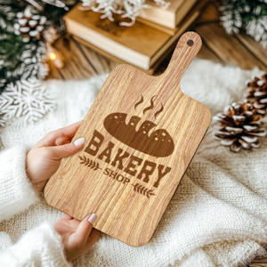 Planche à découper en bois de chêne Plateau de service Poignée Écologique Durable Planche à découper de cuisine pour charcuterie Cadeau de pendaison de crémaillère - Product Image 5