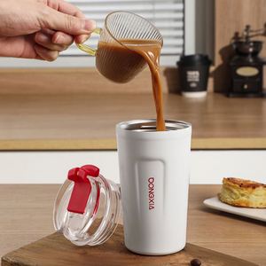 Tasse isotherme tendance en acier inoxydable 316, double paroi, pour café, portable, simple, mug de voyage, tasse de couple pour hommes et femmes - Product Image 4